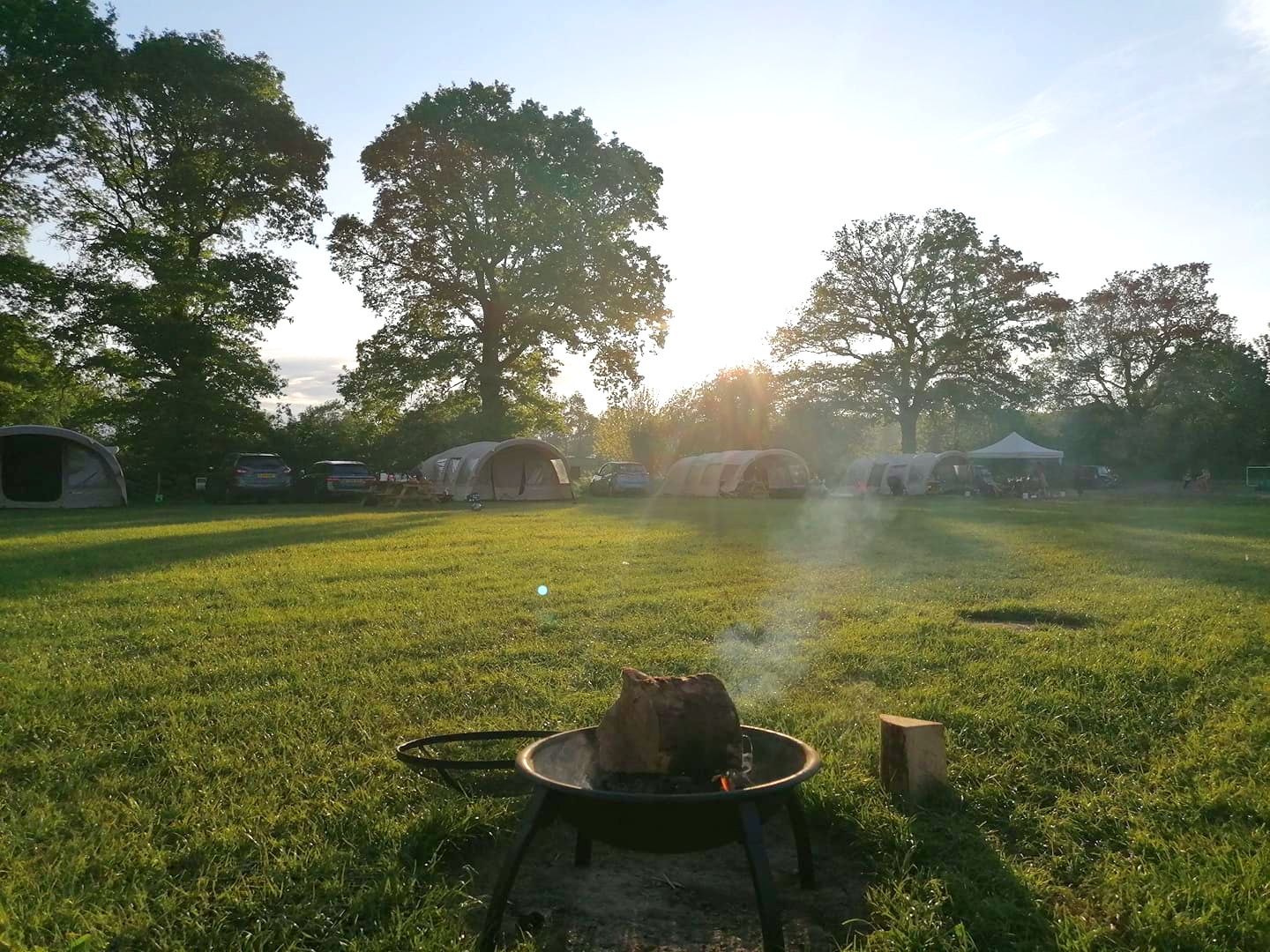 Park Farm Caravan and Camping firepit next day.jpg