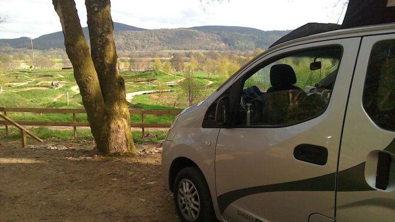 The Starlight Silver Nissan NV200 campervan is compact enough to drive anywhere in Scotland.jpg