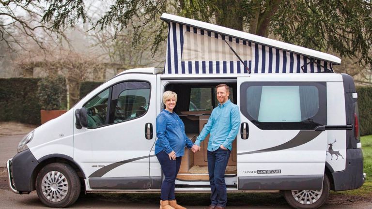 Steph and Chris Couch-maternity with florence the campervan.JPEG