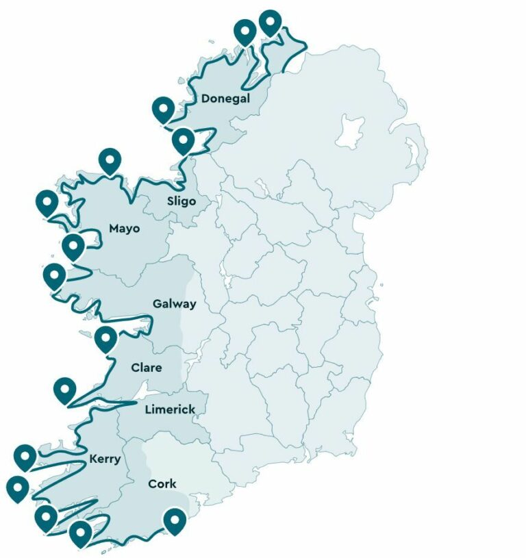 Wild Atlantic Way map